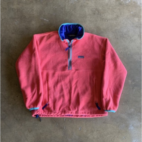 SOLD✨PATAGONIA Pink Reversible Glissade Sherpa Fleece Quarterzip Pullover Jacket - Picture 2 of 8